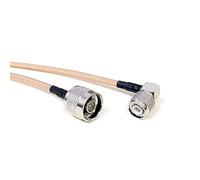 WIFI antenna extension cord N type male to TNC right angle male plug connector RG142 coaxial cable 50CM low loss cable adapter