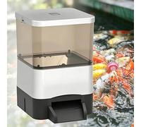 WiFi Automatic Fish Feeder for Aquaculture Smart App Control 120° Scattered Feeding, Rainproof & Sunproof Solar Powered Auto Fish Feeder Programmable Pond Feeder for Koi Goldfish Fish Tanks