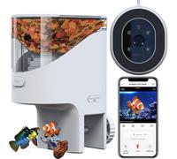 WiFi Automatic Fish Feeder with 2.5K Camera, 2.4/5G Smart App Control, Holiday Feeding Timer, Remote Precision Flake Fish Dispenser, 200ml Moisture-Proof Aquatic Pet Feeder for 40L+ Aquariums