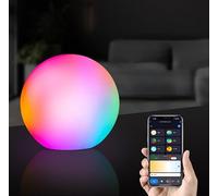 WiFi Bluetooth Smart Ambient Light,LED Sphere Night Light, Alexa Voice Control Lamp RGB Colors Music Rhythm Mode APP Remote Control | USB Charging Table Lamp (15cm)