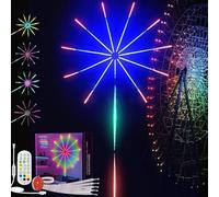 WiFi Bluetooth Smart Fireworks Led Light, Smart Firework LED Lights, Removable LED Fireworks Lights Outdoor & Indoor with 16 Colors & 10 Lighting Modes, Remote & App Control (L)