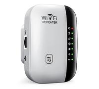 WIFI Booster Extender, Wireless WIFI Signal Repeater 2024 Newest Booster Up to 45+ Devices & Cover Up to 2500sq.ft, Easy Set Up Plug & Play Internet Boosters with 300Mbps for Home Office Garden 2.4GHz