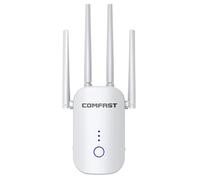 WiFi Booster Range Extender, 1200Mbps 5GHz & 2.4GHz Dual Band WiFi Repeater with Ethernet Port, 4 Antennas, Can Connect Wired Devices with Wider Range, Wi-Fi Extension for Home, Easy Setup UK Plug