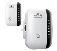 WiFi Booster,Wifi Extender Booster with 300Mbps 2.4GHz Fast Internet Relay with Ethernet, Ideal for Home, Office, Garden & Travel - Up to 3000 Sq. Ft. Coverage, Easy Setup with UK Plug 1 Pack