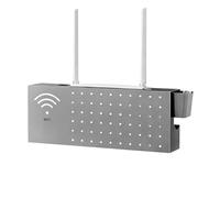 Wifi Box Hider | Multifunctional Wall Mount Carbon Steel Organizer - Internet Box Hider - for Electronics Network Outlet Output Guards Connection Living Room TV Desktop Book Basket