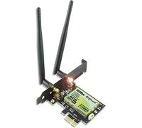 WiFi Card 5400Mbps 6E WiFi Bluetooth 5.3 PCIe Network Card, Intel WiFi 6E AX210 Chip, 6GHz/5GHz/2.4GHz PCI Express Bluetooth WiFi 6 Card for Desktop/PC Win 11/10(64Bit)