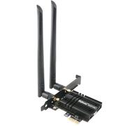WiFi Card 5400Mbps 6E Wireless WiFi Bluetooth 5.3 PCIe Network Card, Intel WiFi 6E AX210 Chip, 6GHz/5GHz/2.4GHz PCI Express Bluetooth WiFi 6 Card for Desktop/PC Windows 11/10(64Bit)
