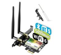 WiFi Card, Ubit AX/AC WiFi 6e Card Dual Band 5400 Mbps AX210N PCIE Bluetooth WLAN Network WiFi Card with Bluetooth 5.2 | MU-MIMO| OFDMA| Ultra-Low Latency, Support WIN 10/11