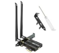 WiFi Card, Ubit Tri-Band 5400Mbps WiFi 6E 6GHz PCIe WiFi Card, BT 5.2, AX210 Wireless WLAN Adapter with MU-MIMO,OFDMA,Ultra-Low Latency, Supports Windows 10/11 (64bit)