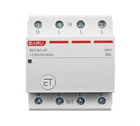WiFi Circuit Breaker 3 for Phase 63A 80A 3P+N with Timer and Remote Control via for eWeLink App 18mm DIN Rail Mount(80A)