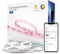 WiFi Connected LED Strip Light, 5M RGBCW Light Strip Compatible with Alexa, Google Home and Google Nest, Multicolor LED Fairy Lights with Voice Control and Remote Control, Rgbww