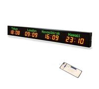 WiFi Connected LED World Clock with Multi-City Display for Hotels and Enterprises