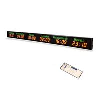 WiFi Connected LED World Clock with Multi-City Display for Hotels and Enterprises