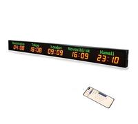 WiFi Connected LED World Clock with Multi-City Display for Hotels and Enterprises