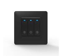 WiFi Curtain Blind Switch For Roller Shutter Electric Motor, Work With APP Home Voice Remote Control(EU Black)