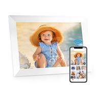 WiFi Digital Picture Frame, 10.1 Inch Digital Photo Frame with1280x800 IPS LCD Touch Screen, 32GB Storage, Auto-Rotate Photo Frame Electronic Share Your Photos and Videos via AiMOR App, White