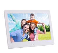 WiFi Digital Picture Frame 10.1 Inch IPS Touch Screen HD Display 1080P High-Resolution IPS Screen 180°Viewing Angle Motion Sensor Auto-Rotate Display Photos Via SD USB, Cloud - Classic 10 (White)