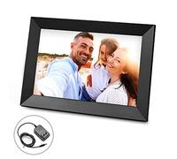 WiFi Digital Picture Frame Compatible with Frameo App, 16G Digital Photo Frame with Secure Image Sharing for Tabletop or Wall Mount - Black (IPF1016B)