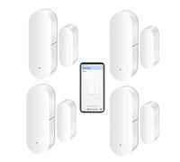 WiFi Door Sensor: Smart Door Open/Closed Detectors, Wireless Window Sensor with App Notification Alert, Contact Sensor for Home Security, Compatible with Alexa Google Assistant (4pack)