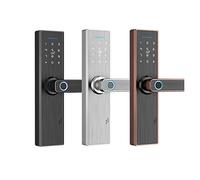 WiFi Electronic Smart Door Lock with Tuya App, Security Biometric Fingerprint Intelligent Lock with Password RFID Card (Color : Bronze22-240(4085)) Vision
