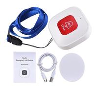 WiFi Emergency Call Button Mini Portable Emergency Button Rechargeable Wireless WiFi Pager Nurse Alert Button Support 2.4G Wi-Fi Alarm Push Shared by Multiple People App Mobile Phone Control for the