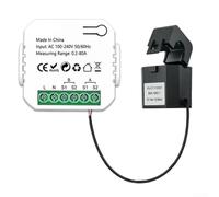 WiFi Energy Meter Bidirectional 2 Channel with CT Clamp Transformer Real-Power Monitor for Solar PV Systems AC 100-240V Compatible(1 Channel)