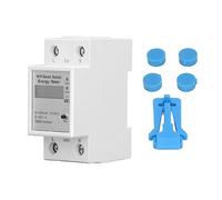 Wifi Energy Meter Smart Power Meter Switch DIN Rail Type Mobile APP Voice Control Single Phase 90 ABS Material ZMAi 90 Model 5 60A Rated Current