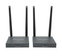 WiFi Extender, 100-240V 200m Support Local Out HD Media Interface Transmitter Receiver Kit Durable Stable Signal for Home Meeting (UK Plug)