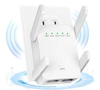 WiFi Extender, 2024 Newest WiFi Repeater and Signal Can Cover up to 8470Sq.ft, WiFi Extenders Signal Extenders for Home, Repeater with Ethernet Port & Access Point, 1-Tap Setup, 2.4GHz (White)