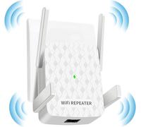 WiFi Extender Booster,300Mbps Wifi Boosters for Home by 4 Super Antennas, Wifi Repeater with Internet Ethernet Port,Quick Setup Wireless Extender (300M booster)