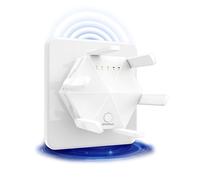 WiFi Extender Booster, Internet Booster with Ethernet Port, 6 Antennas WIFI Booster Range Extender, Wireless Signal Booster Easy Setup (White)