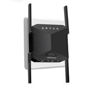 WiFi Extender Booster Internet Repeater 4 Antennas Long Range Wireless Signal Extender Boosters with Ethernet Powerline Port 300Mbps 2.4Ghz Quick Setup for Home Network Black UK Plug
