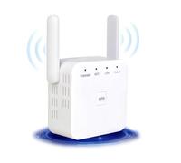 WiFi Extender Booster Pro - Long Range WiFi Booster for 4000 Sq.ft Homes | WiFi Extender with 2 Antennas + 45 Devices & Ethernet Port, Home Wireless Signal Booster, Works with Any WiFi Router(UK Plug)