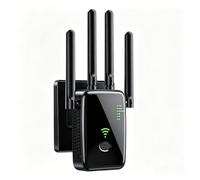 WiFi Extender Booster, True Dual Band 2.4GHz And 5GHz WiFi Repeater, 4 High Gain Antennas For Thick Wall Penetration, Internet Booster For Home Garden Gaming, With Ethernet Port, 300Mbps(Large)