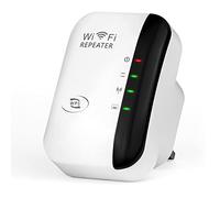 Wifi Extender Booster,WiFi Booster Range Extender Up to 5000sq.ft and 40 Devices,Internet Signal Booster Amplifier Supports RP/AP Mode,2.4G Network with Integrated Antennas LAN Port,1-Key Setup