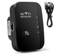 Wifi Extender Booster,WiFi Booster Range Extender Up to 5000sq.ft and 40 Devices,Internet Signal Booster Amplifier Supports RP/AP Mode,2.4G Network with Integrated Antennas LAN Port,1-Key Setup