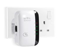 WiFi Extender Booster,WiFi Signal Booster,Internet Coverage Up to 3000 Sq.Ft! Works with 45+ Devices & Features Easy Setup,2.4GHz Band WiFi Extender and LAN Port (black white))