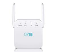 WiFi Extender Booster with 2 *Antennas, Internet Booster with Ethernet Port, WiFi Booster Range Extender 2.4GHz with 3650 Sq.Ft Coverage, 300Mbps, K-R611U