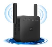 WiFi Extender for Large Homes: 3800sq.ft Long Range - 4 Antennas + 45 Devices | Instant Boost with Ethernet Port & Parental Controls | UK Plug White (2025 Smart Signal Booster)