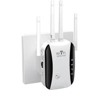 WiFi Extender Signal Booster - 4 Antenna Wireless Internet Repeater, Covers up to 5000 sq.ft, Supports 50 Devices, Easy Setup WiFi Booster for Home - UK Plug