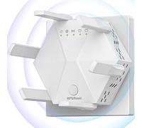 WiFi Extender Signal Booster for Home Powerful 6 Antennas WiFi Booster - up to 10000 sq.ft Coverage, 300Mbps Dual Band 5GHz/2.4GHz Long Range Wireless Internet Booster WiFi Repeater 1-12