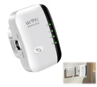 WiFi Extender, WiFi Booster WiFi Repeater WiFi Signal Long Range Amplifier Up Home Wireless Signal Booster with Ethernet Port Quick Setup 300mbps Wifi Internet Range Extender 1 LAN/WLAN Port UK Plug
