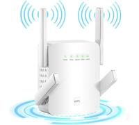 WiFi extender, WiFi extension enhancer, 300Mbps home signal enhancer, wide coverage area, can support 30 devices at the same time, with Ethernet port, effectively improving WIFI signal source-white