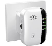 WiFi Extender, WiFi Repeater WiFi Signal Booster to 3000sq.ft, 2.4G 300Mbps High Speed Wireless WiFi Extender Signal Booster Amplifier Works with RP/AP/WPS/LAN Port