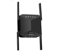 WiFi Extender with Ethernet Port, 2.4GHz 300Mbps WiFi Repeater, 4 Antennas Wireless Range Extender for Home, Plug-In Internet Booster for Better Signal in Bedroom, Upstairs or Home Office, Black