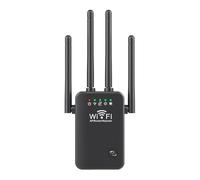 WiFi Extenders Signal Booster 2.4G Wireless Internet Repeater 300Mbps 4 Antenna Long Range With Ethernet Port For Home Wider Coverage(Black)