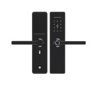 WiFi Fingerprint Door Lock Stainless Steel Support Tuya/Code/Smart Card Black (Color : 4085) Vision