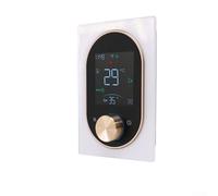 WiFi For Smart Thermostat for Boiler and Underfloor Heating, Programmable Controller with VA Display, 5+1+1 Weekly Schedule, Touch Knob Interface, 5-35°C Range, IP20(white)