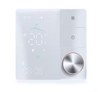 WiFi For Smart Thermostat with Knob Featuring Voice Remote Control, Compatible with For Smart Life App for Temperature Management (White)