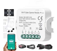 WiFi Gate Opener Intelligent Garage Door Opener Controller Mobilephone Remotely APP Control Compatible with Alexa Home for Voice Control